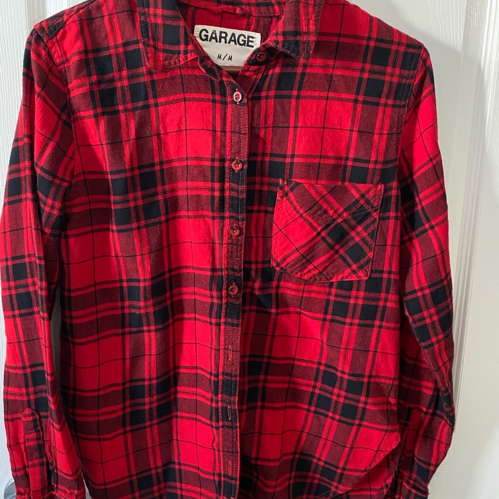 Garage Red and Black Checkered Shirt - Picture 1 of 5